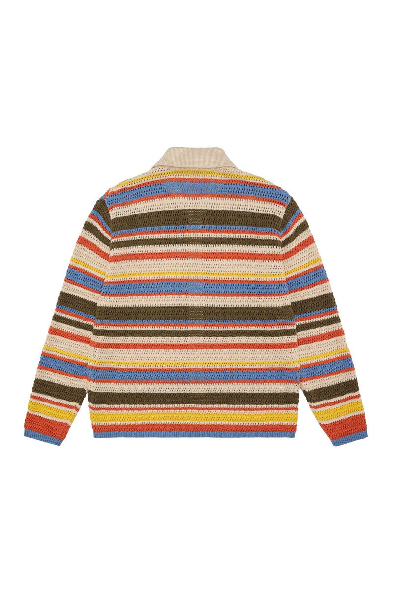Color Stripe Knit Cardigan
