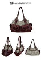 Denim Patchwork Shoulder Bag