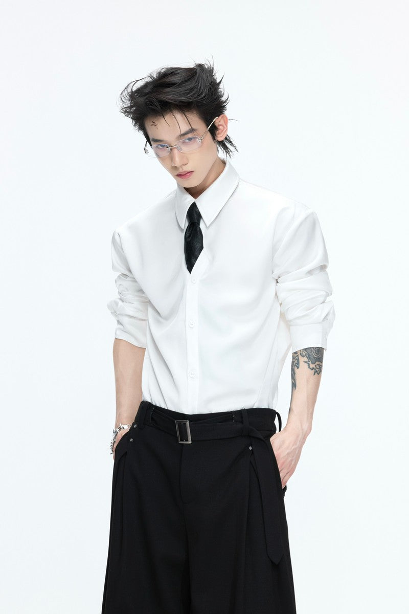 Satin Draped Shirt