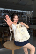 Ruched Nylon Backpack