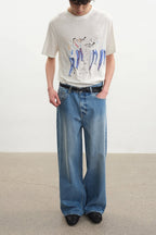 Clean Straight Washed Jeans