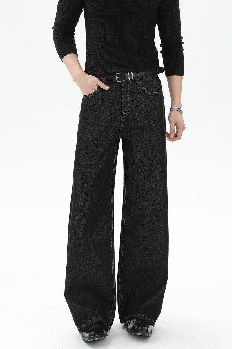 Vintage Washed A-Line Jeans