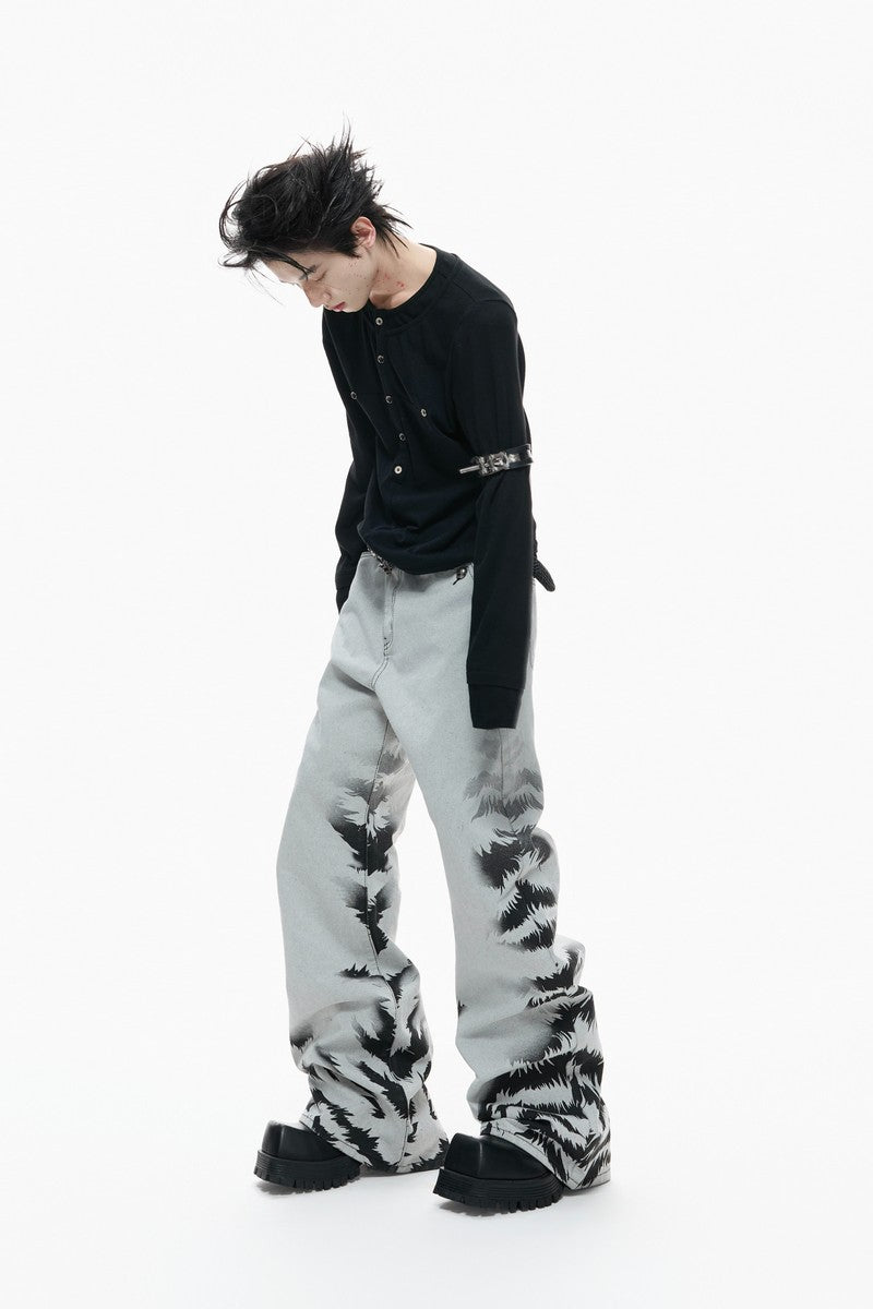 Washed Tie Dye Jeans