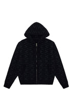 Allover Logo Knit Zip-Up