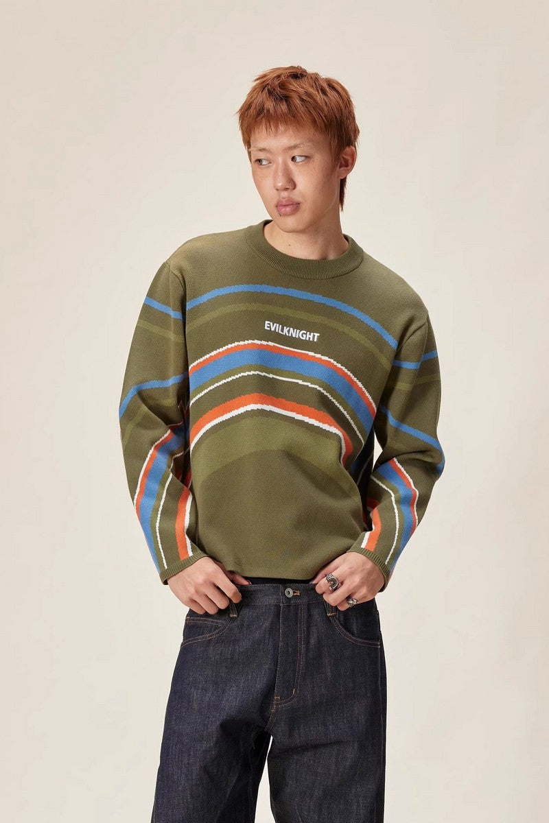 Rainbow Ring Knit Sweater