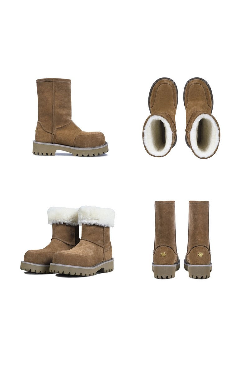 Tall Fleece Snow Boots