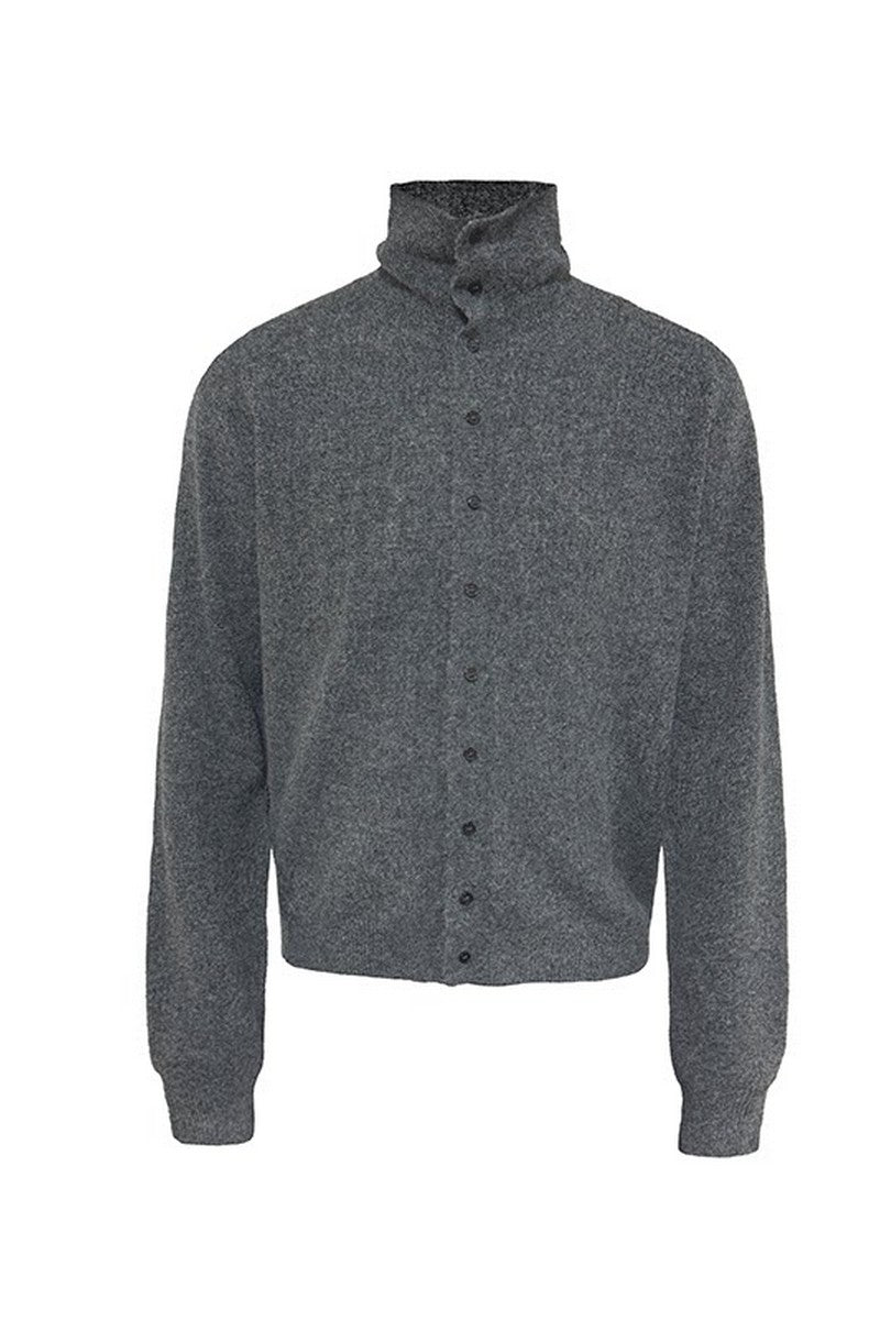 Marl Turtleneck Cardigan