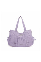 Ruched Nylon Tote Bag
