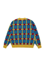 Checkerboard Varsity Knit Cardigan
