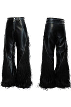 Faux Fur Croc Zip Pants