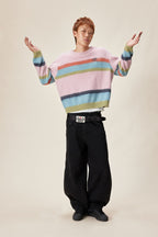 Rainbow Stripe Relaxed Sweater