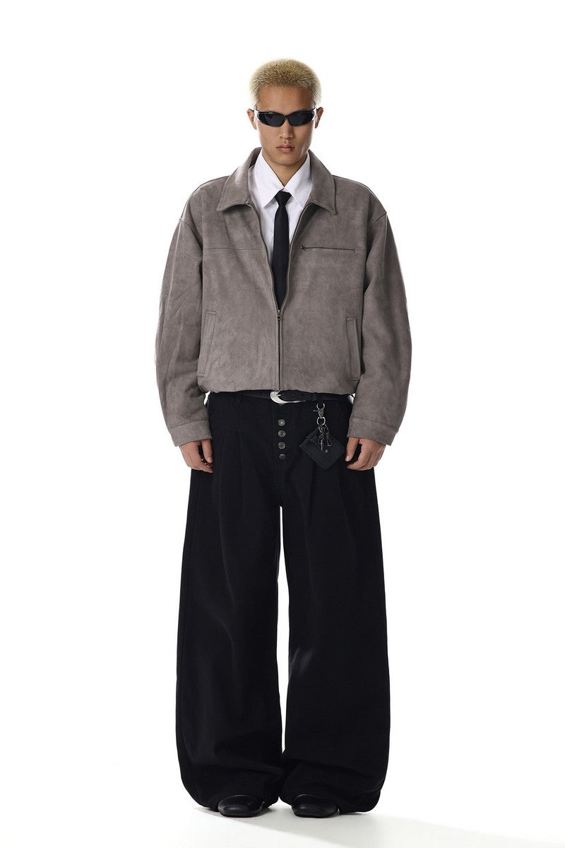 Five-Buttons Curved Jeans