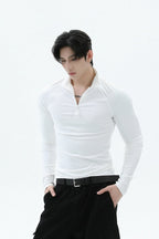Stretch Dry-Fit Mock Neck Tee