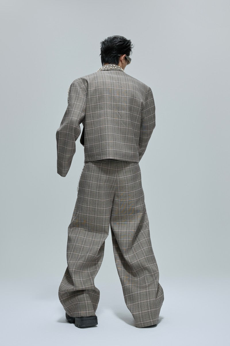 Pearl Plaid Trousers