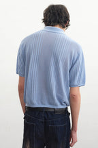 Open Knit Polo Tee