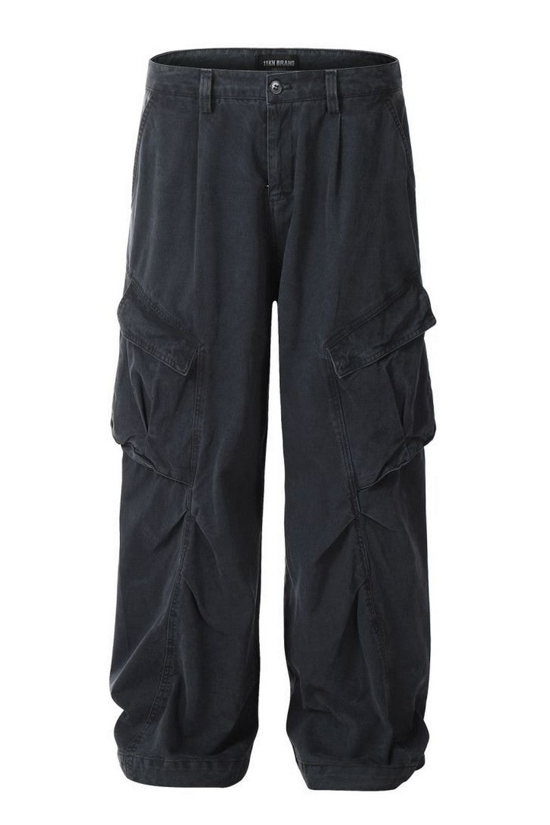 Multi Pocket Wide Cargo Pants