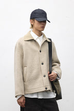 Wool Knit Collar Coat