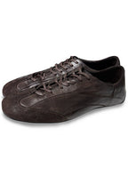 Washed Leather Trainer Shoes