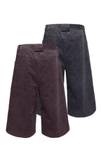 Corduroy Stripe Capri Shorts