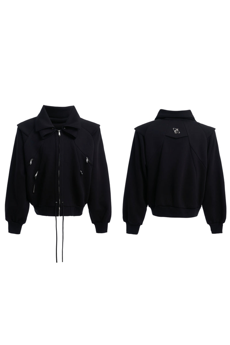 Convertible Cape-Style Zip Hoodie