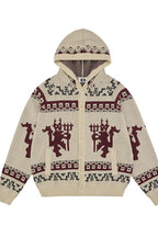 Devil Knit Hooded Cardigan