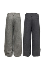 Pleated Wool Twill Trousers