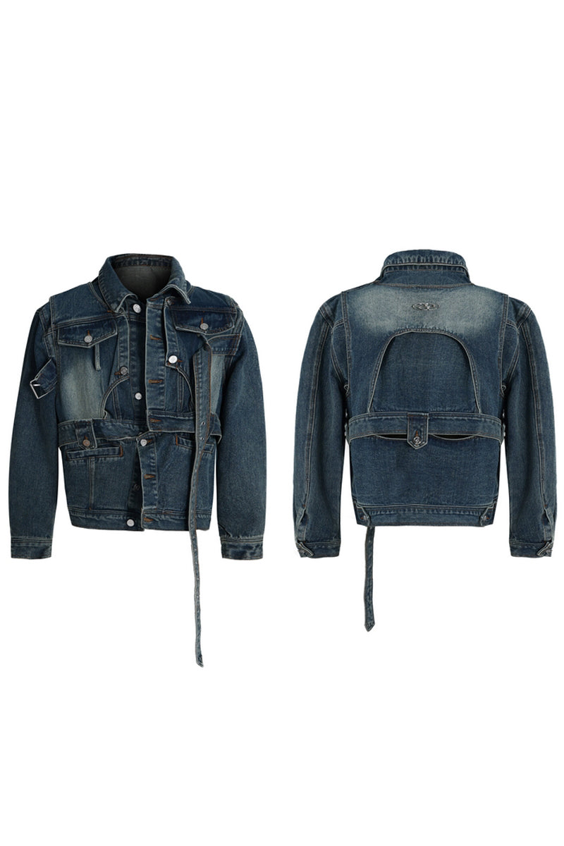 Washed Layered Denim Jacket