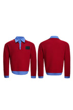 Layered Wool Knit Sweatshirt