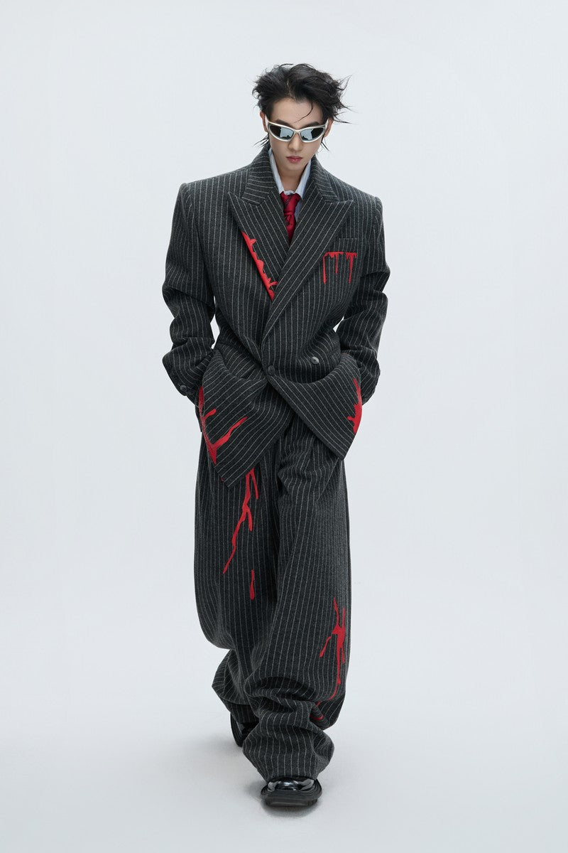 Vintage Stripe Wool Blazer