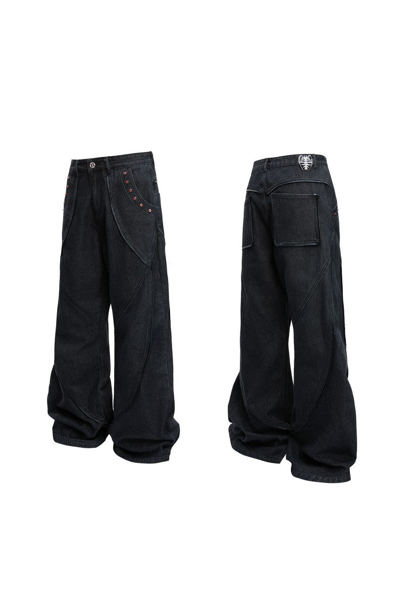 Vintage Washed Flare Jeans