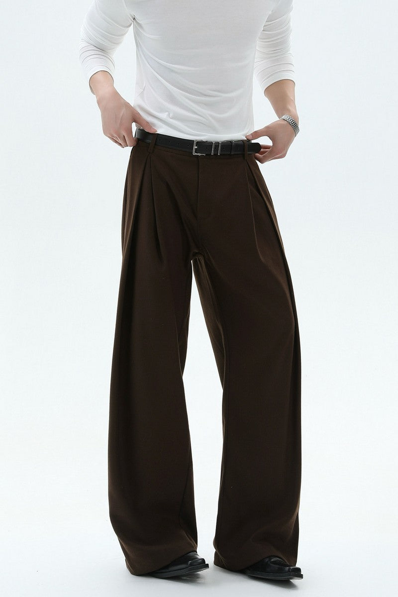 Old Money Pleated Wool Trousers