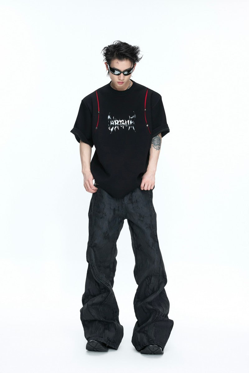Deconstructed Print T-Shirt