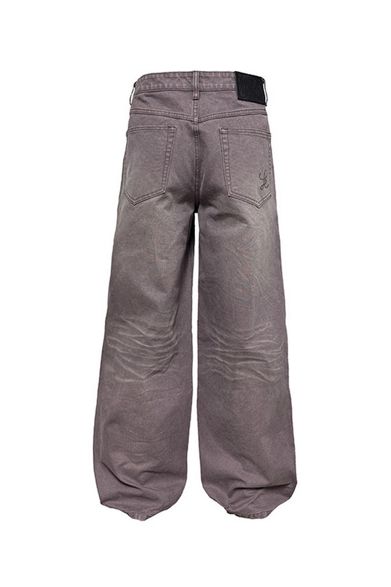 Wide Leg Washed Jeans