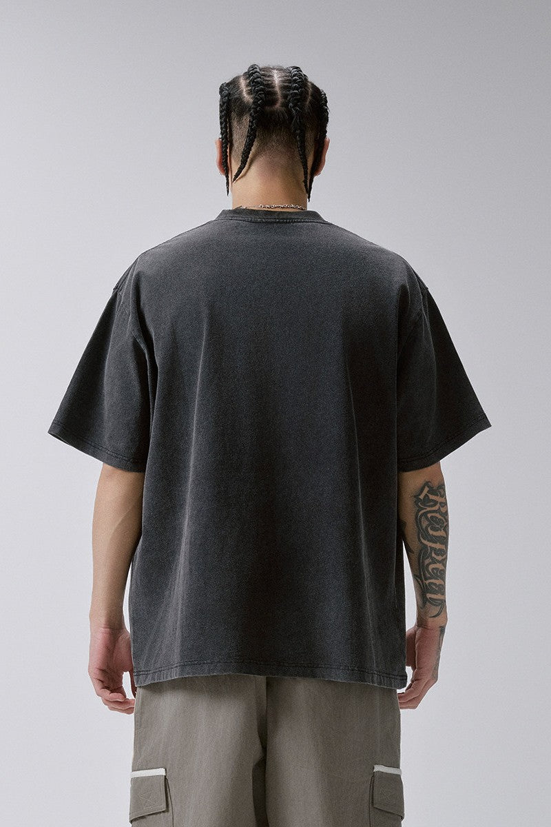 Distressed Washed Graphic T Shirt