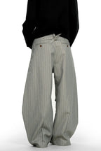 Striped Wide Leg Trousers
