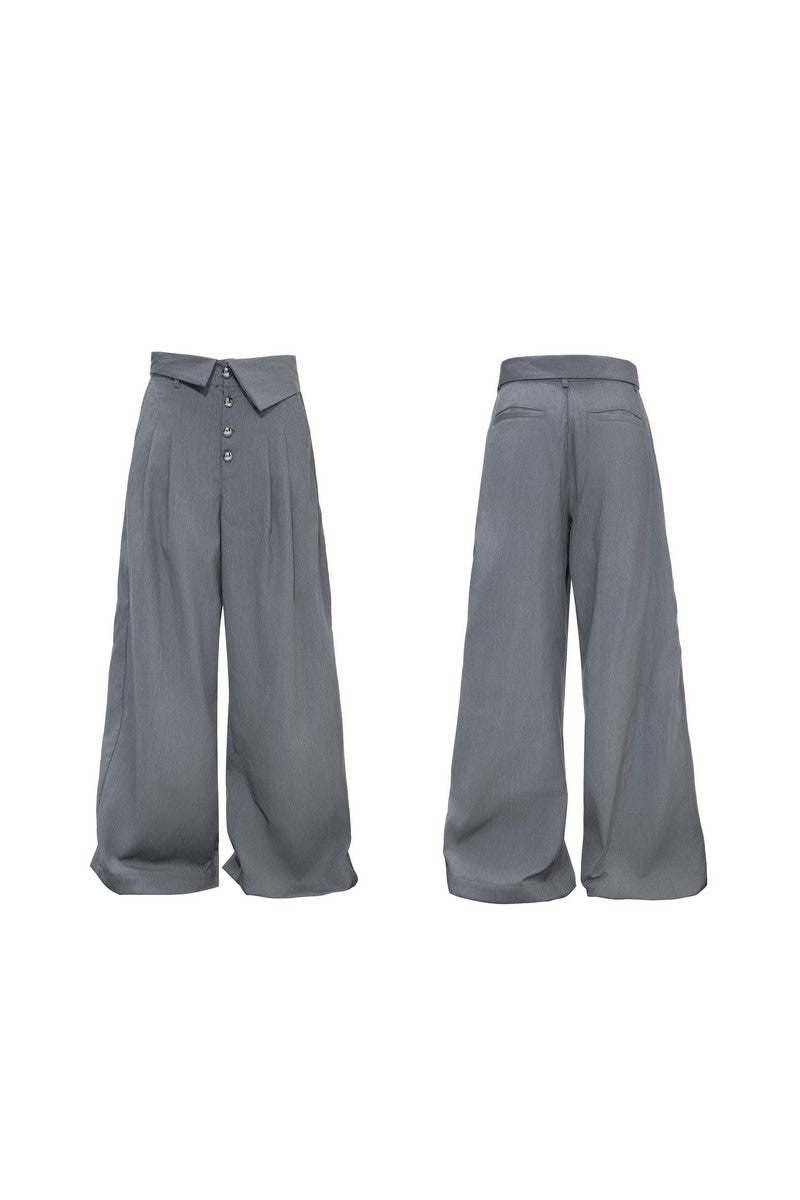 Braided Loose Suit Trousers