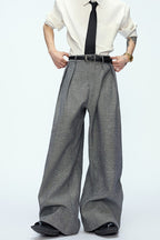 Rhinestone Sequin Pleated Trousers