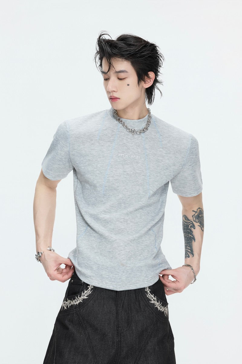 Contrast Stitch Slim T-Shirt