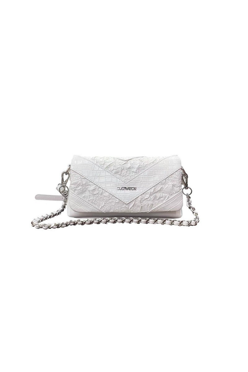 Snake Pattern Chain Shoulder Bag