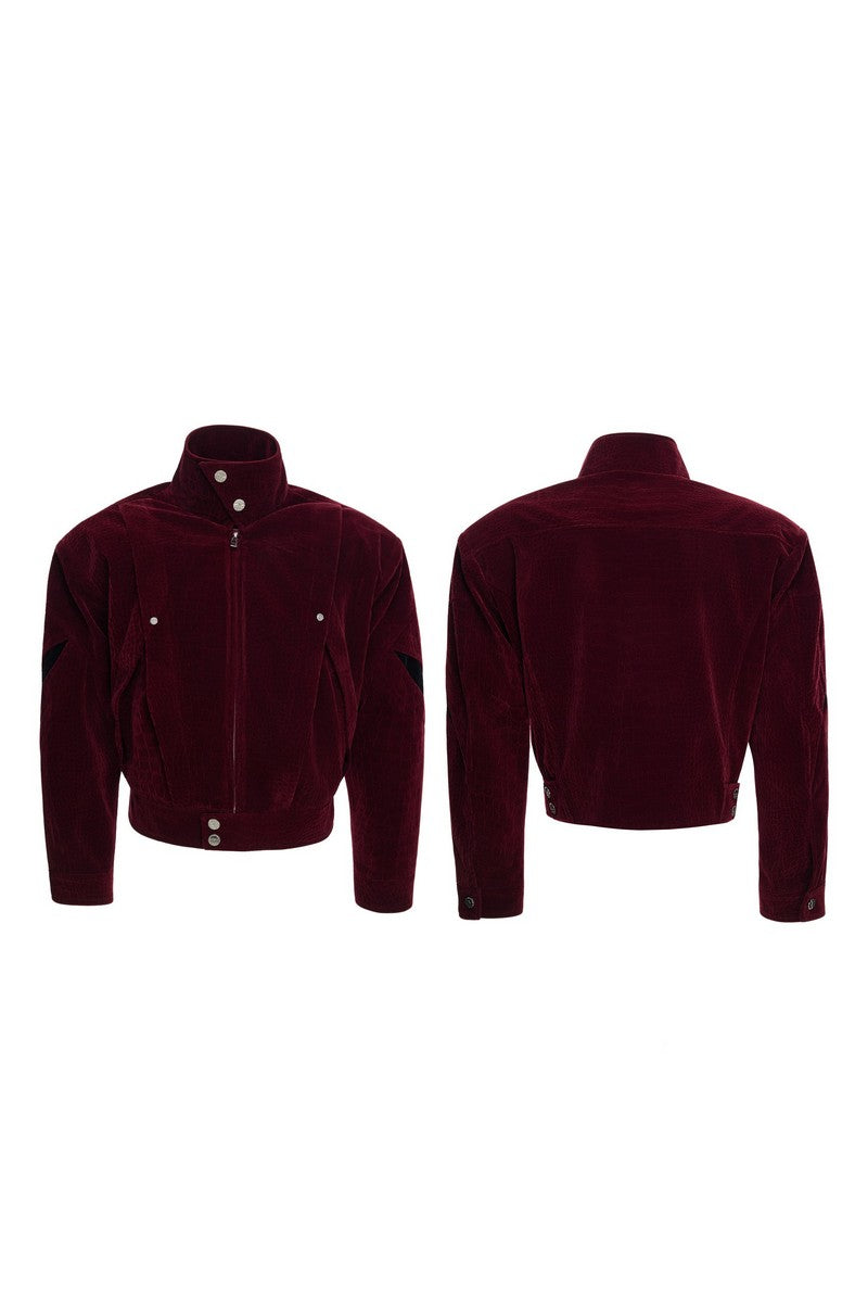 Velvet Croc Panel Jacket