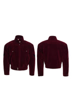 Velvet Croc Panel Jacket
