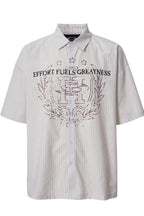 Striped Printed Short Sleeve Shirt