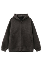 Wool Blend Hooded Cardigan