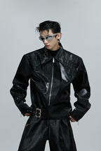 Glossy Layered Rhinestone Jacket