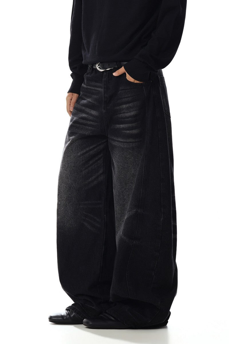 Curved Whisker Jeans