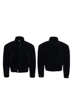 Velvet Croc Panel Jacket