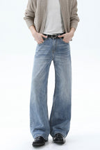 Washed Straight Leg Jeans