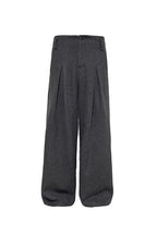 Pleated Wool Twill Trousers