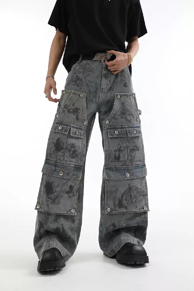 Multi-Pocket Carpenter Double Knee Trousers