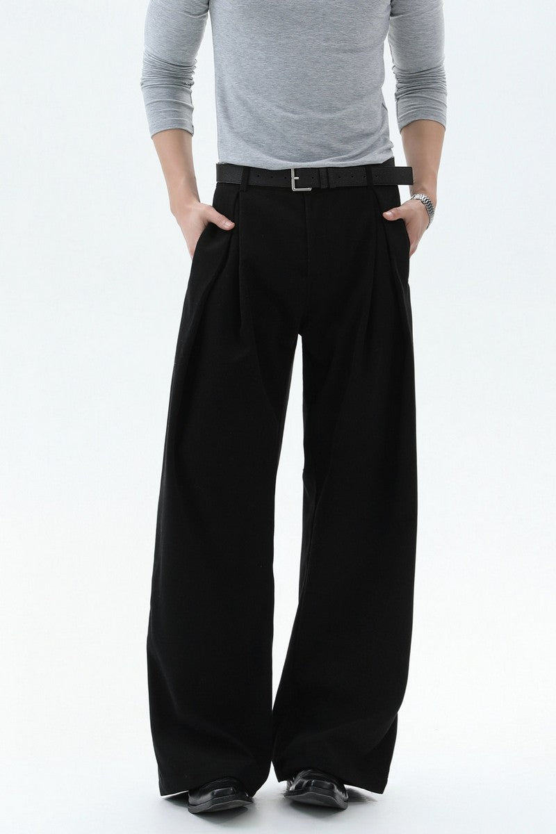 Old Money Pleated Wool Trousers
